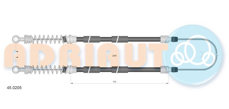 CABLU FRANA DE MANA ADRIAUTO 45.0205 - Compatibil cu SEAT
