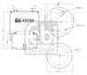 Burduf suspensie pneumatica Febi Bilstein 45099
