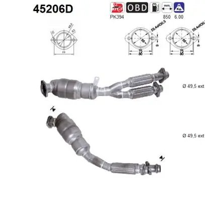 CATALIZATOR AS 45206D - Compatibil cu BMW