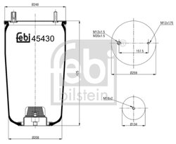 Burduf suspensie pneumatica Febi Bilstein 45430