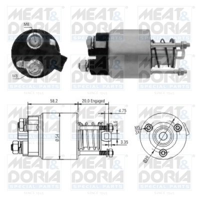 SOLENOID ELECTROMOTOR MEAT & DORIA 46101 - Compatibil cu TOYOTA