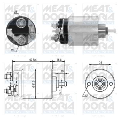 SOLENOID ELECTROMOTOR MEAT & DORIA 46104 - Compatibil cu FORD, MAZDA, VOLVO