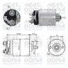 SOLENOID ELECTROMOTOR MEAT & DORIA 46104 - Compatibil cu FORD, MAZDA, VOLVO
