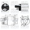 SOLENOID ELECTROMOTOR MEAT & DORIA 46105 - Compatibil cu AUDI, SEAT, SKODA, VW