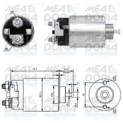 SOLENOID ELECTROMOTOR MEAT & DORIA 46178 - Compatibil cu HYUNDAI, KIA, MAZDA, MITSUBISHI