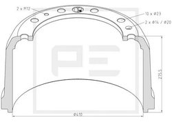 TAMBUR FRANA PE AUTOMOTIVE 466.000-00A - Piesa auto compatibila cu mai multe marci