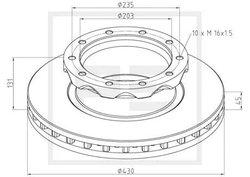 DISC FRANA PE AUTOMOTIVE 466.102-00A - Piesa auto compatibila cu mai multe marci