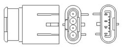 SONDA LAMBDA MAGNETI MARELLI 466016355154 - Compatibil cu ABARTH, ALFA ROMEO, FIAT, FORD, LANCIA
