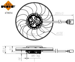 VENTILATOR RADIATOR RACIRE NRF 470034 - Compatibil cu SEAT, VW