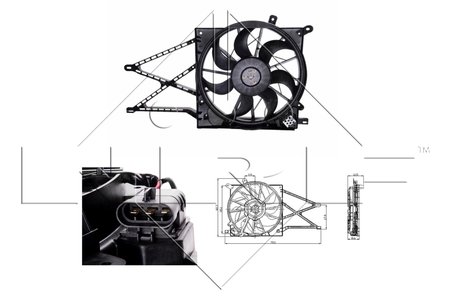VENTILATOR RADIATOR RACIRE NRF 47015 - Compatibil cu OPEL, VAUXHALL