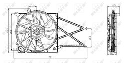 VENTILATOR RADIATOR RACIRE NRF 47015 - Compatibil cu OPEL, VAUXHALL