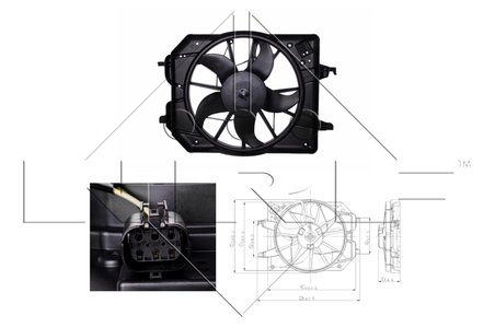 VENTILATOR RADIATOR RACIRE NRF 47021 - Compatibil cu FORD