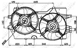 VENTILATOR RADIATOR RACIRE NRF 47031 - Compatibil cu CHRYSLER, DODGE
