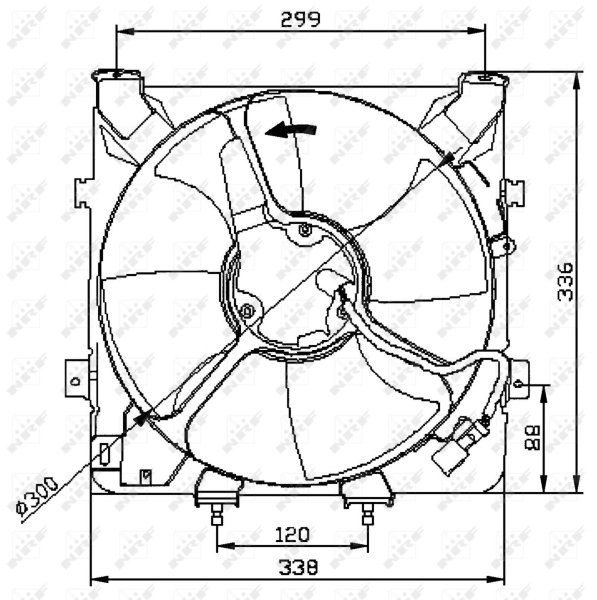 VENTILATOR RADIATOR RACIRE NRF 47041 - Compatibil cu HONDA