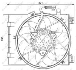 VENTILATOR RADIATOR RACIRE NRF 47063 - Compatibil cu OPEL, VAUXHALL