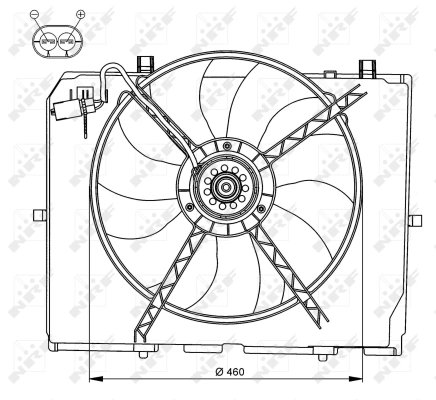 VENTILATOR RADIATOR RACIRE NRF 47066 - Compatibil cu MERCEDES-BENZ