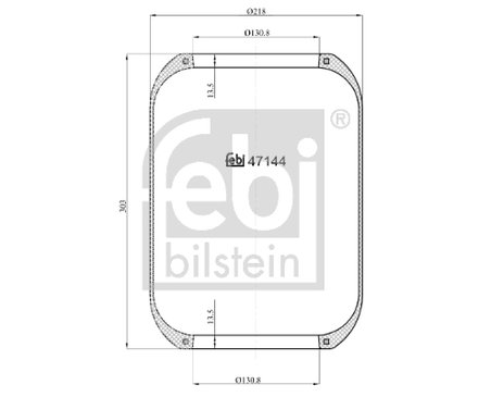 Burduf suspensie pneumatica Febi Bilstein 47144