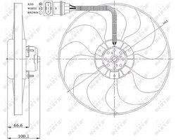 VENTILATOR RADIATOR RACIRE NRF 47204 - Compatibil cu AUDI, SEAT, SKODA, VW