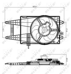 Ventilator radiator racire NRF 47243
