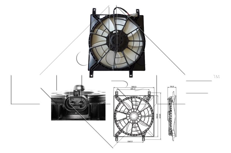 VENTILATOR RADIATOR RACIRE NRF 47257 - Compatibil cu FIAT, SUZUKI