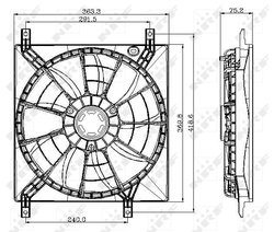 VENTILATOR RADIATOR RACIRE NRF 47257 - Compatibil cu FIAT, SUZUKI