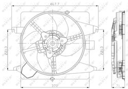 VENTILATOR RADIATOR RACIRE NRF 47259 - Compatibil cu FORD