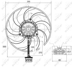 Ventilator radiator racire NRF 47373