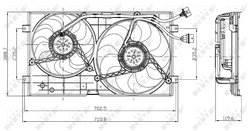 VENTILATOR RADIATOR RACIRE NRF 47403 - Compatibil cu SKODA, VW