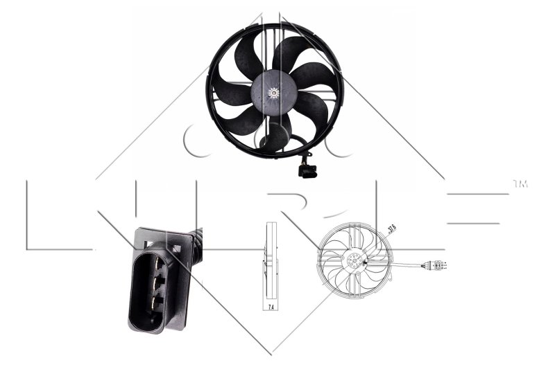 Ventilator radiator racire NRF 47409