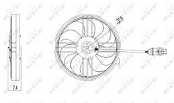 Ventilator radiator racire NRF 47409