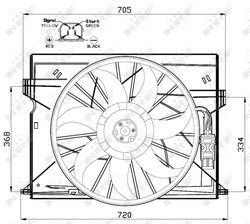 Ventilator radiator racire NRF 47444