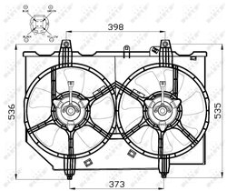 VENTILATOR RADIATOR RACIRE NRF 47497 - Compatibil cu NISSAN