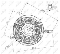 VENTILATOR RADIATOR RACIRE NRF 47572 - Compatibil cu NISSAN