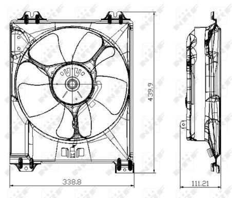 VENTILATOR RADIATOR RACIRE NRF 47677 - Compatibil cu FIAT, SUZUKI