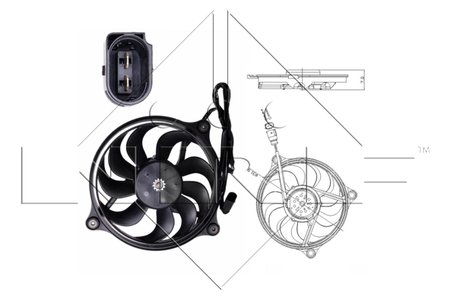 VENTILATOR RADIATOR RACIRE NRF 47699 - Compatibil cu VW
