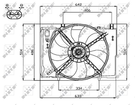VENTILATOR RADIATOR RACIRE NRF 47741 - Compatibil cu MERCEDES-BENZ