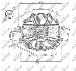 Ventilator radiator racire NRF 47747