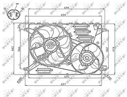 VENTILATOR RADIATOR RACIRE NRF 47754 - Compatibil cu VOLVO