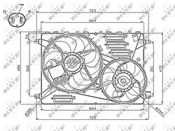 Ventilator radiator racire NRF 47755