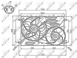 VENTILATOR RADIATOR RACIRE NRF 47756 - Compatibil cu LAND ROVER