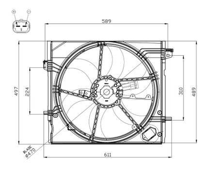 VENTILATOR RADIATOR RACIRE NRF 47897 - Compatibil cu NISSAN, RENAULT
