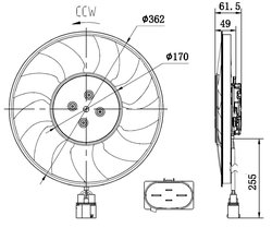 Ventilator radiator racire NRF 47917