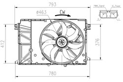VENTILATOR RADIATOR RACIRE NRF 47932 - Compatibil cu LEXUS, TOYOTA