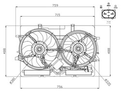 Ventilator radiator racire NRF 47938