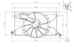 VENTILATOR RADIATOR RACIRE NRF 47959 - Compatibil cu FORD