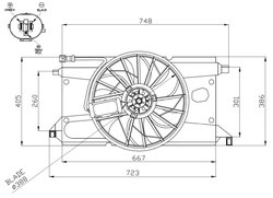 Ventilator radiator racire NRF 47961