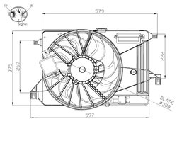 VENTILATOR RADIATOR RACIRE NRF 47964 - Compatibil cu FORD