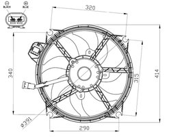 Ventilator radiator racire NRF 47965
