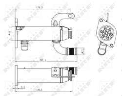 RADIATOR RECIRCULARE GAZE ESAPAMENT NRF 48006 - Compatibil cu CITROEN, FORD, PEUGEOT, VOLVO
