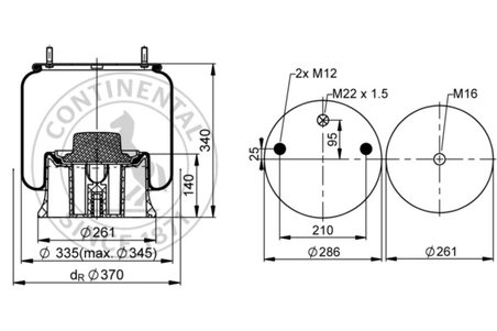 Burduf suspensie pneumatica Contitech AIR Spring 4810 N P13